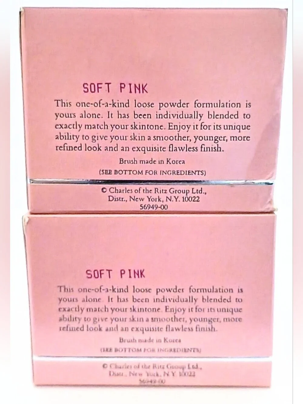 Vintage Charles of the Ritz Custom Blended Powder Soft Pink 1.5 oz 2pk NEW